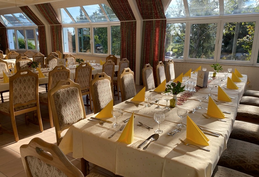 Festlich gedeckter Tisch im Zenners Landhotel zu Silvester