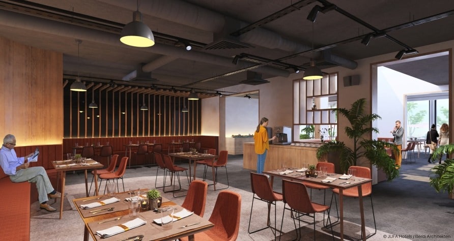 Festlich gedeckter Restaurantbereich im JUFA Hotel Bernkastel-Kues zu Silvester