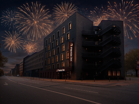 Premier Inn Hamburg St. Pauli mit Silvesterfeuerwerk zur MS Hamburg