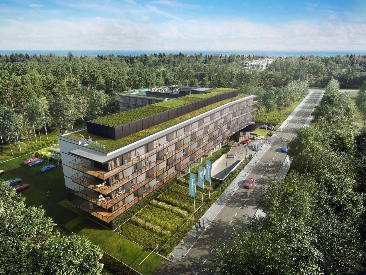 Außenansicht vom Radisson Resort Kolobrzeg für Ihre Silvesterreise