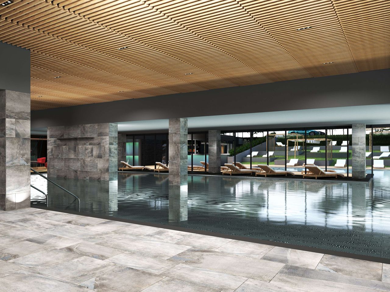 Großer Innenpool im Radisson Resort Kolobrzeg an Silvester