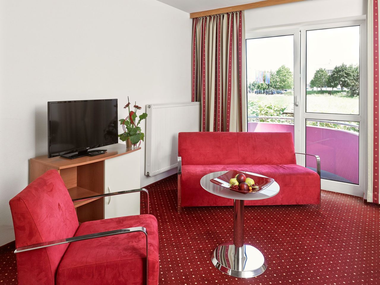 Modern eingerichtetes Hotelzimmer im Andante Hotel Erding zu Silvester