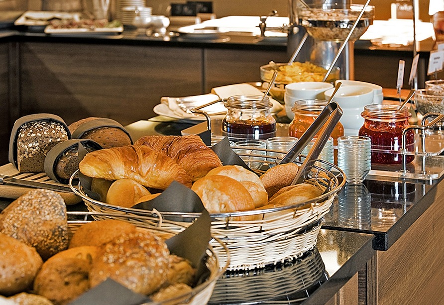 Reichhaltiges Frühstücksbuffet im Best Western Hotel President zu Silvester