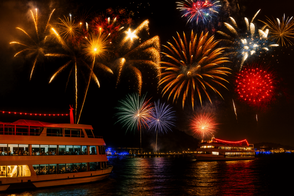 Silvesterfeier mit Schifffahrt und Feuerwerk beim Trip Inn Hotel Bristol Mainz