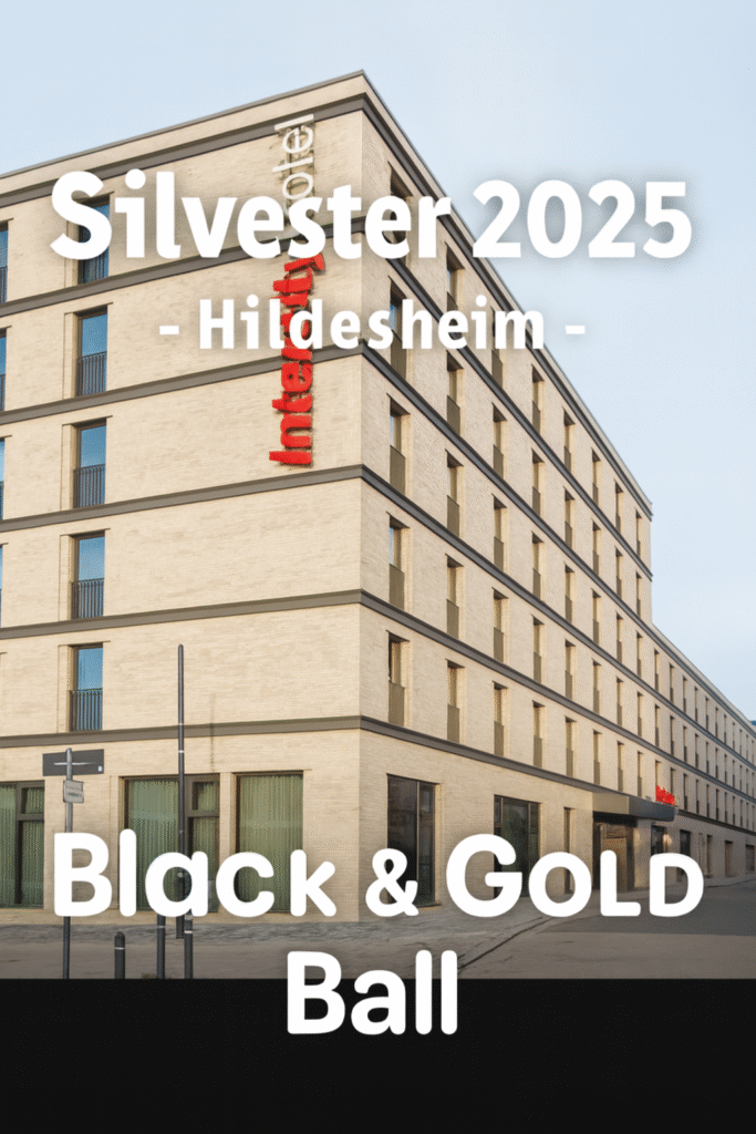 Außenansicht IntercityHotel Hildesheim zu Silvester mit Black & Gold Ball