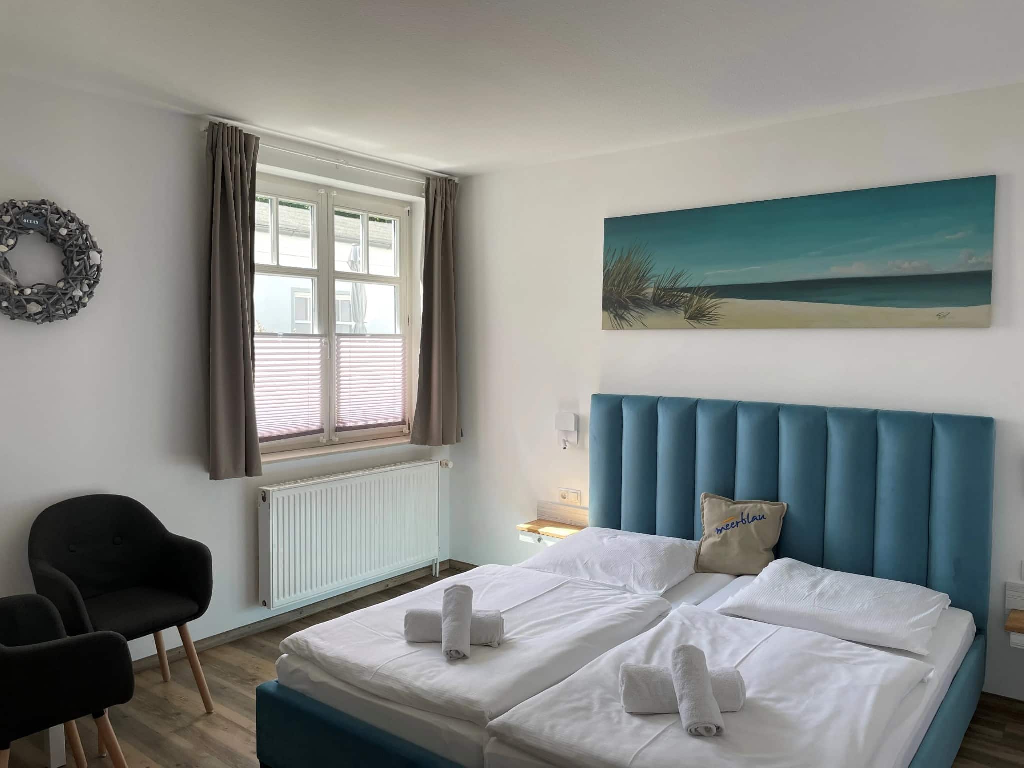 Gemütliches Doppelzimmer im Hotel meerblau an Silvester 2025 auf Rügen