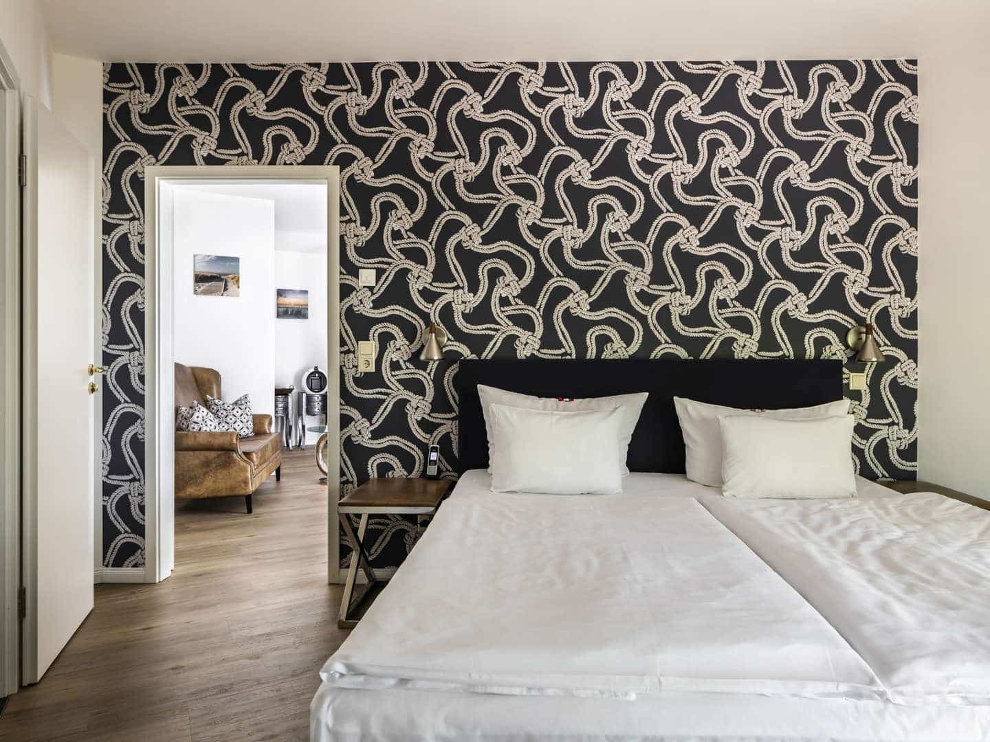 Modernes Zimmer im Hotel Villa Ulmenhof für Silvester in Nordfriesland