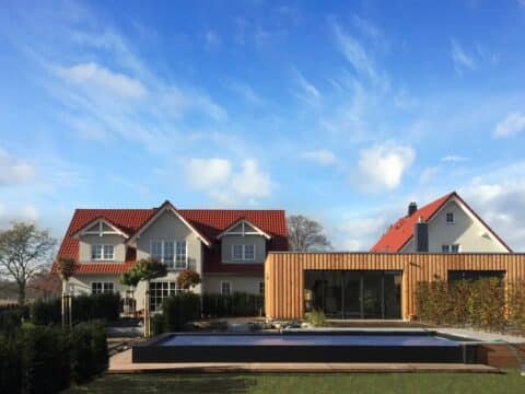 Außenansicht des Alwine Landhaus an den Spreewiesen zu Silvester