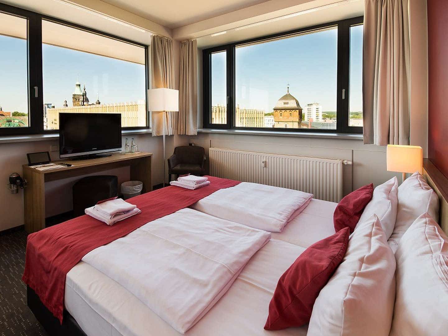 Gemütliches Zimmer im Biendo Hotel Chemnitz für Silvester mit Panoramablick