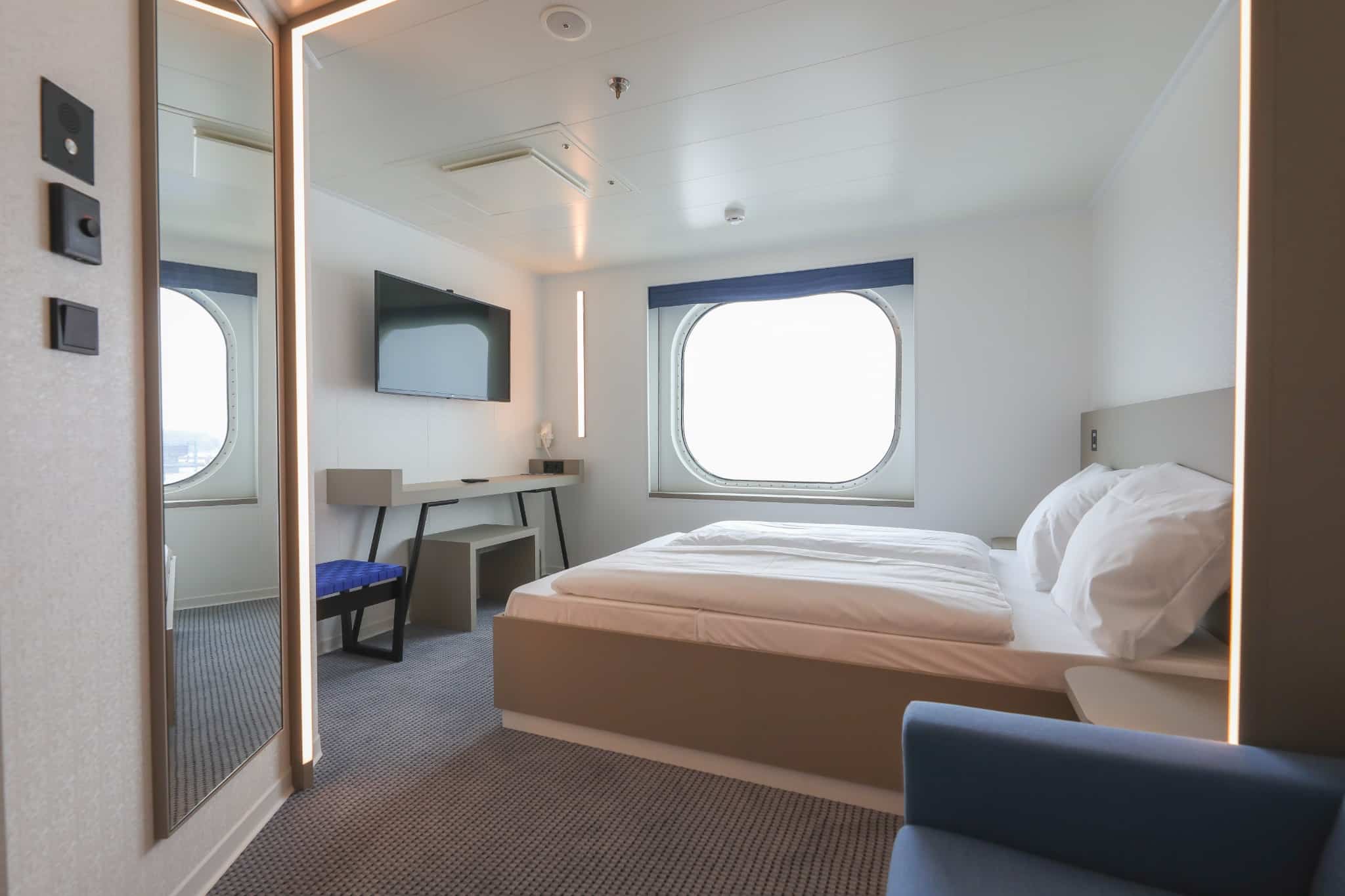 Komfortable Außenkabine auf der TT-Line Nils Holgersson zu Silvester