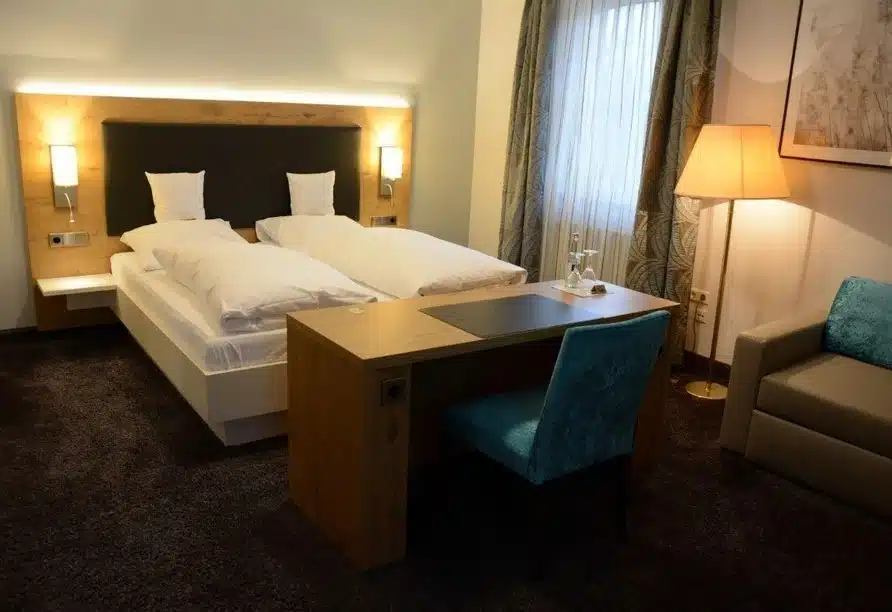 Gemütliches Komfortzimmer im Hotel Die Krone am Fluss in Sindringen – ideal für Silvester 2025